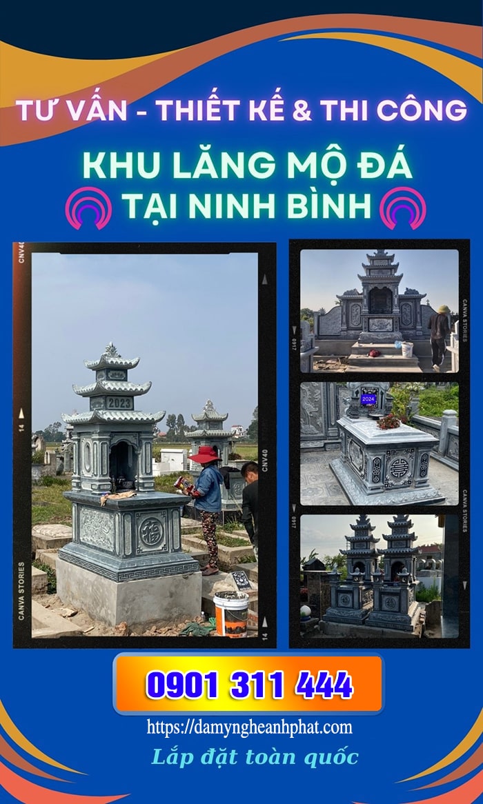 banner lăng mộ đá ninh bình
